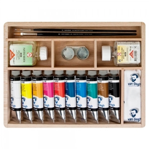 Набір олійних фарб VAN GOGH Basic box 10*40 мл + (медіум, маслянка, пензлі-2 шт,палітра) (02840510)