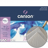 Блок паперу для акварелі на спіралі Canson Montval Torchon Bloc 24*32см 270 г/м2 12 арк (C200807771)