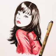 Кисть лайнер, кисточки, Sakura PIGMA Brush, кисти линеры цветные, 9 цветов, Sakura Pigma Micron Кисть лайнер, кисточки, Sakura PIGMA Brush, кисти линеры цветные, 9 цветов