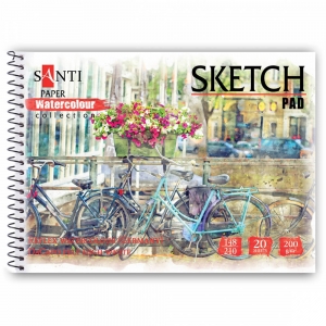 Альбом для акварелі SANTI City А5 Paper Watercolour Collection 200г/м2 20 аркуш (130506)