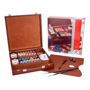 Набір акрилових фарб Van Gogh INSPIRATION BOX 14 туб фарб по 40 мл + кисті + доп.матеріали (22840100