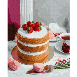 Картина за номерами BrushMe 40 * 50см Ягідний десерт (GX37548)