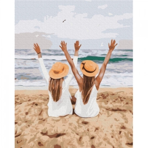 Картина за номерами BrushMe 40*50см Подружки на морі (GX37561)