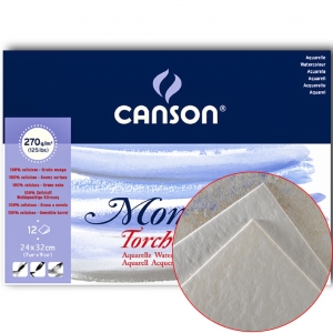 Склеювання для акварелі Canson Montval 24х32 см 270 г/м2 12 арк (C200807324)