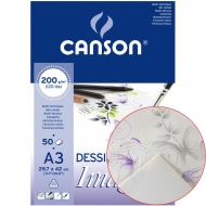 Блок паперу для акварелі Canson Mix Media Imagine 29.7*42 см 200 г/м2 50 арк (0006-007)