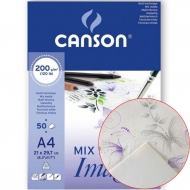 Блок паперу для акварелі Canson Mix Media Imagine 21*29,7см 200 г/м2 50 арк (0006-008)
