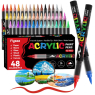 Набір акрилових маркерів FlySea Soft Brush 1-3 мм 48 кольори (FS49048)