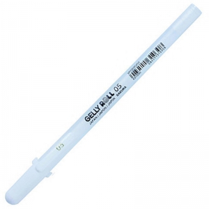 Ручка гелева Sakura біла FINE 05 (0.3mm) Gelly Roll Basic (XPGB0550)