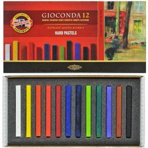 ВЫВЕДЕНО Мел-пастель твердая GIOCONDA, 12 цветов KOH-I-NOOR