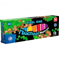 Пластилін круглий Школярик Pixel One восковий 12 кольорів (303221005-UA)
