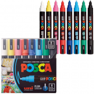Набір акрилових маркерів Uni Posca PC-5M 1,8-2,5 мм 8 кольорів (PC5M8С)