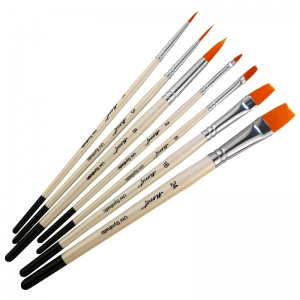 Набір пензликів універсальних синтетичних Monet Uni 2099 set4 R1 R3 R8 F2 F8 F16 F24 (7шт) (M2099)