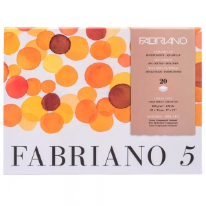 Склейка для акварелі Fabriano 50% бавовна 23х31см 300г/м2 20л середнє зерно (19100258)