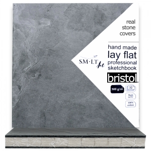 ВиведеноБлокнотескізів Pro Stonebook Bristol SMLT 19,5*19,5см 308г/м2 32 білих аркуша (FB-32 (308))