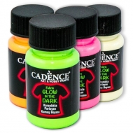 Cadence люминесцентная акриловая краска для ткани Fabric Glow In The Dark 50 мл 