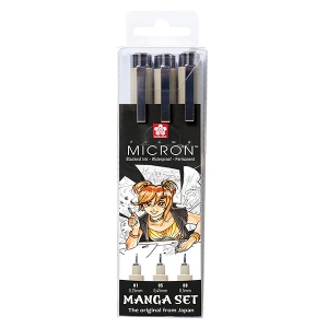 Набір лайнерів Sakura Pigma Micron Manga 3 шт (POXSDKMAN3)