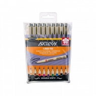 Набір лайнерів-пензлів Sakura Pigma Brush 9 кольорів (POXSDKBR9)