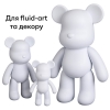 Заготовка для флюїд-арту пластикова Ведмедик Bearbrick розмір в асортименті 