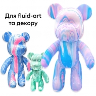 Заготовка для флюїд-арту пластикова Ведмедик Bearbrick розмір в асортименті , Monet Заготовка для флюїд-арту пластикова Ведмедик Bearbrick розмір в асортименті