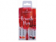 Набір пензлів-ручок Brushpen Ecoline Royal Talens RED 5 колір (11509903)