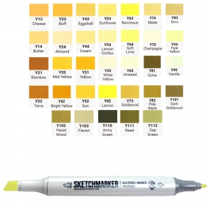 Маркер двухсторонний SKETCHMARKER желтые оттенки в ассортименте